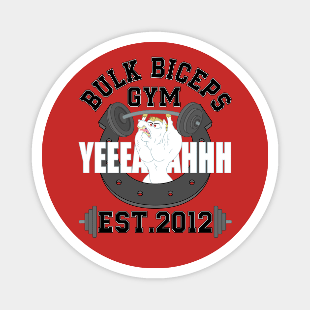 Bulk Biceps Gym Magnet by SlothgirlArt